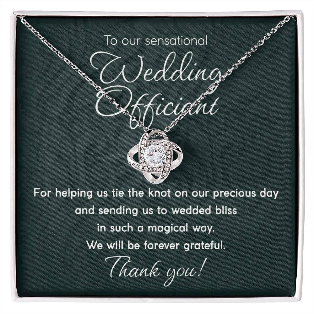 Forever Grateful - Love Knot Necklace For Wedding Officiant