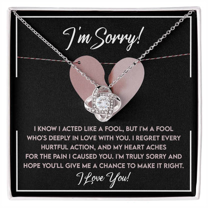 Deeply In Love - Love Knot Apology Necklace