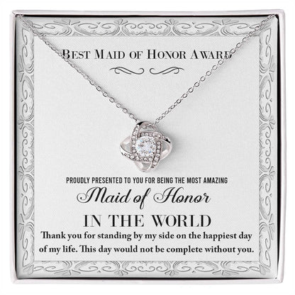 For Standing By My Side - Love Knot Necklace For Maid Of Honor