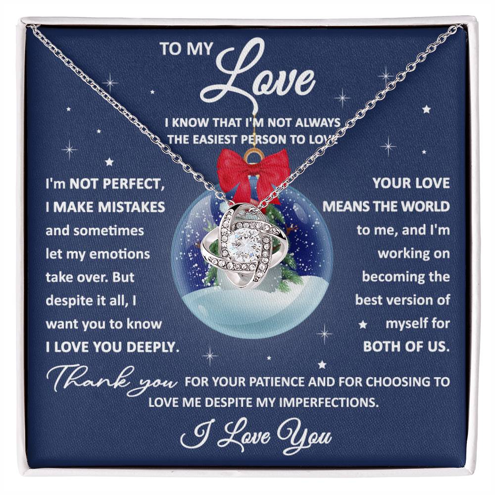 Best Version Of Myself - Christmas Love Knot Necklace For My Love