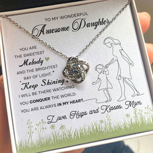 The Sweetest Melody - Love Knot Necklace For Daughter