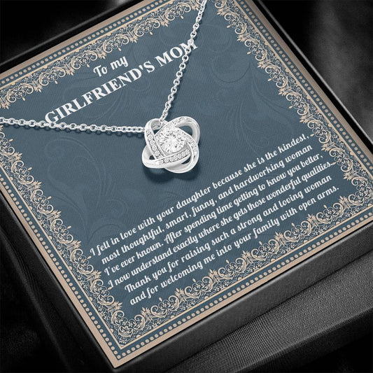 With Open Arms - Love Knot Necklace For Girlfriend's Mom