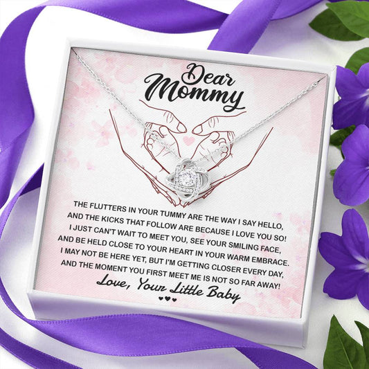 The Way I Say Hello - Love Knot Necklace For Mom-To-Be