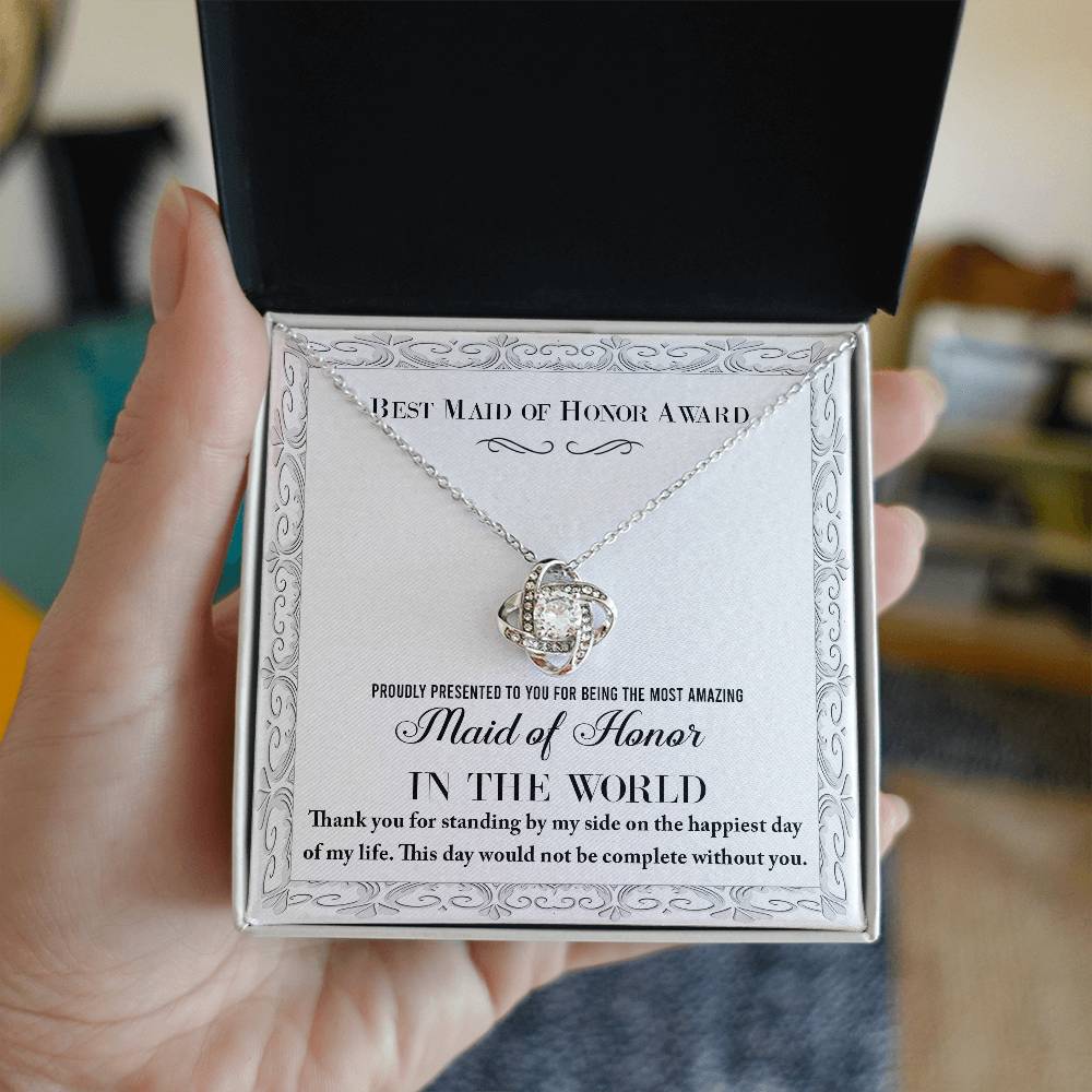 For Standing By My Side - Love Knot Necklace For Maid Of Honor