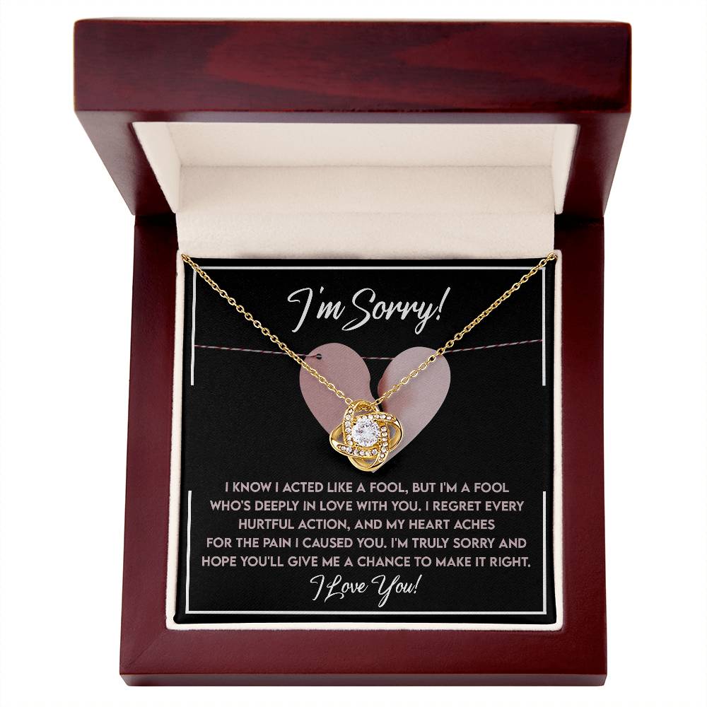 Deeply In Love - Love Knot Apology Necklace