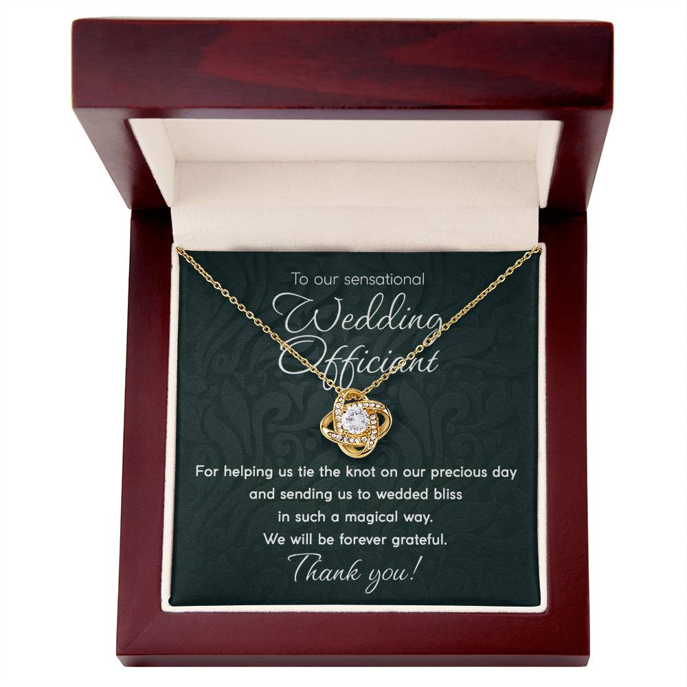 Forever Grateful - Love Knot Necklace For Wedding Officiant