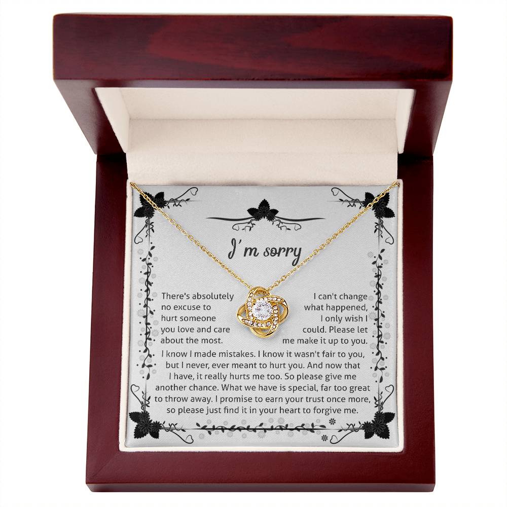 No Excuse - Love Knot Apology Necklace