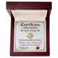 Certificate Of Recognition - Love Knot Necklace For World's Best Bridesmaid