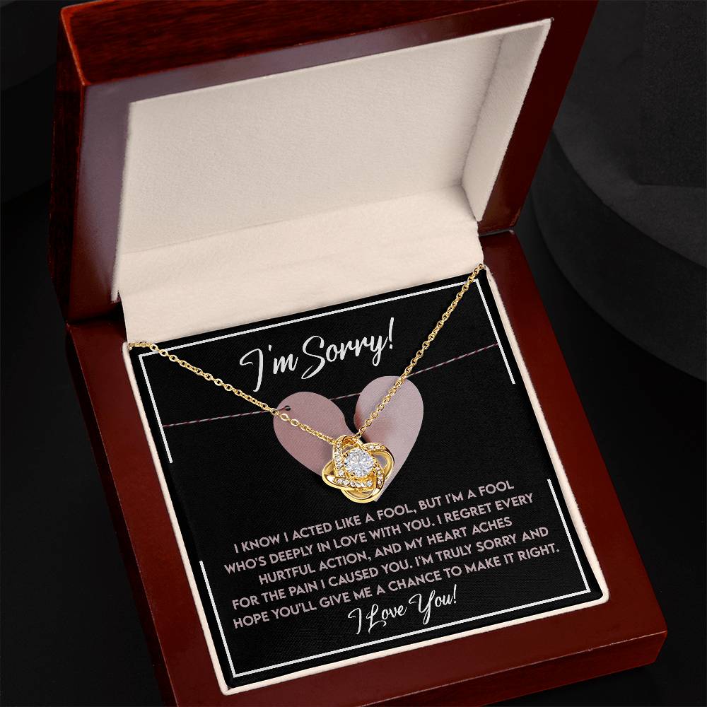 Deeply In Love - Love Knot Apology Necklace