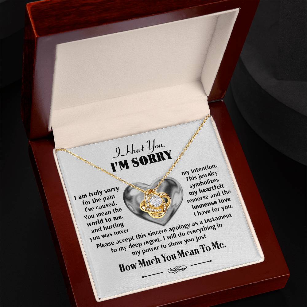 Testament To My Deep Regret - Love Knot Apology Necklace