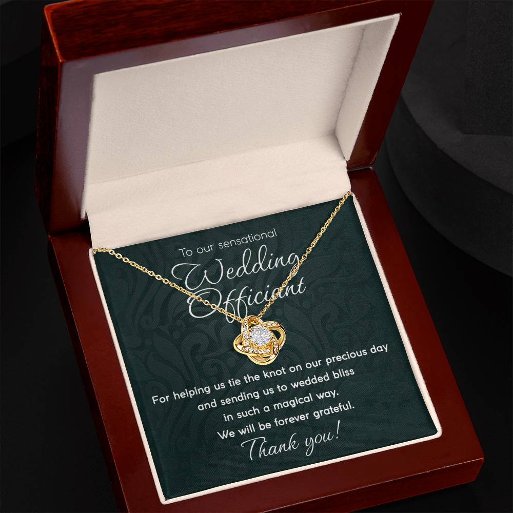 Forever Grateful - Love Knot Necklace For Wedding Officiant