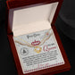 Post Card To My Queen - Love Knot Necklace For Soulmate For Christmas