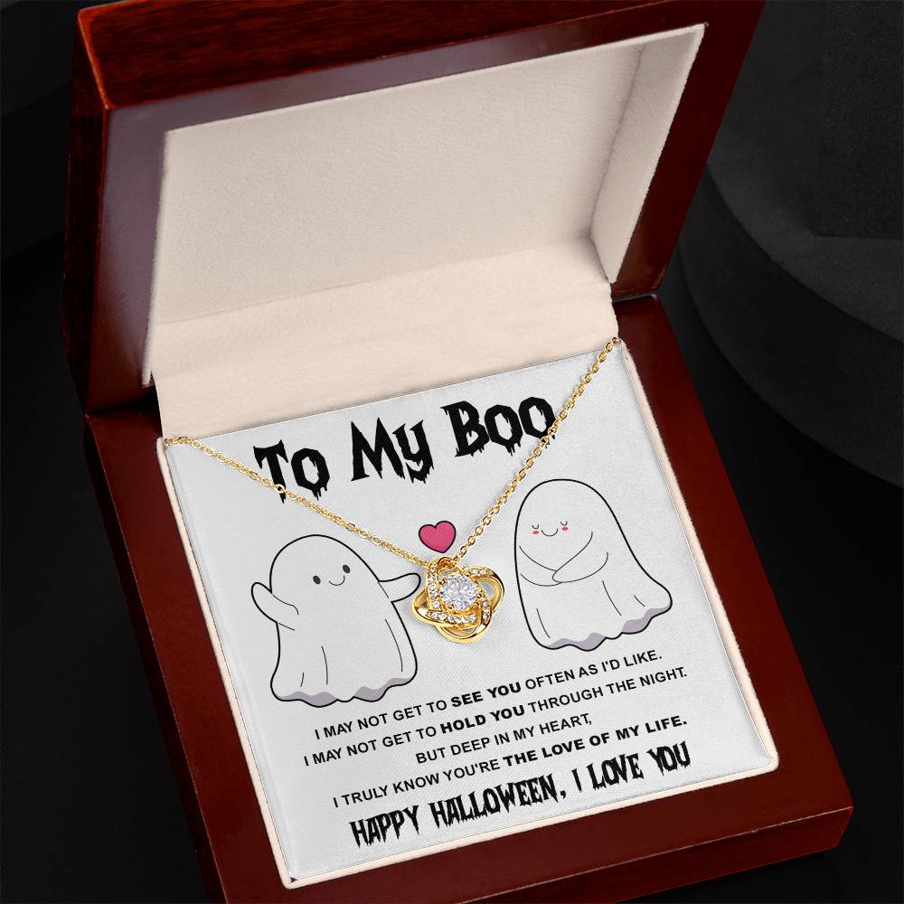 To My Boo - Love Knot Halloween Necklace