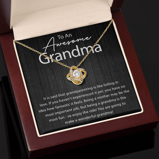 Being A Grandma Is The Most Fun - Love Knot Necklace For Grandma