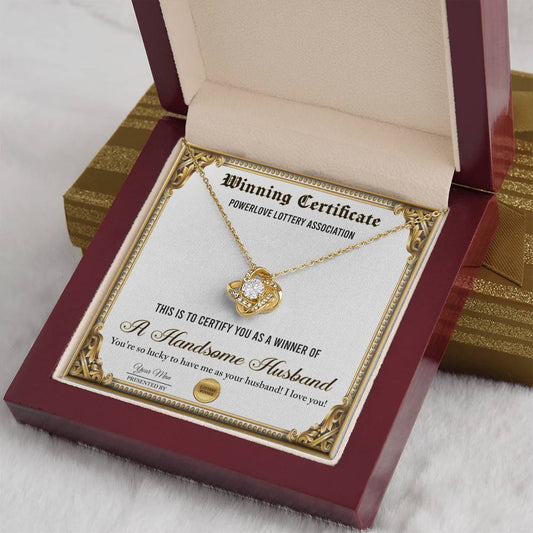 Winning Certificate - Love Knot Necklace For Wife