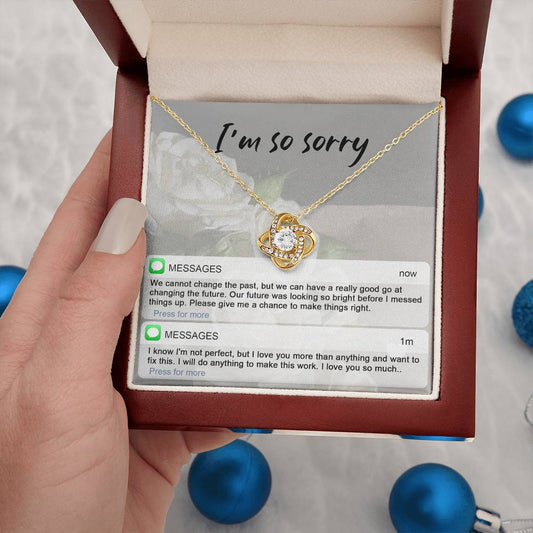 I'm Not Perfect - Love Knot Apology Necklace