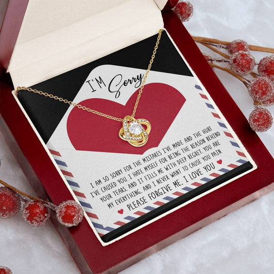 Behind Your Tears - Love Knot Apology Necklace