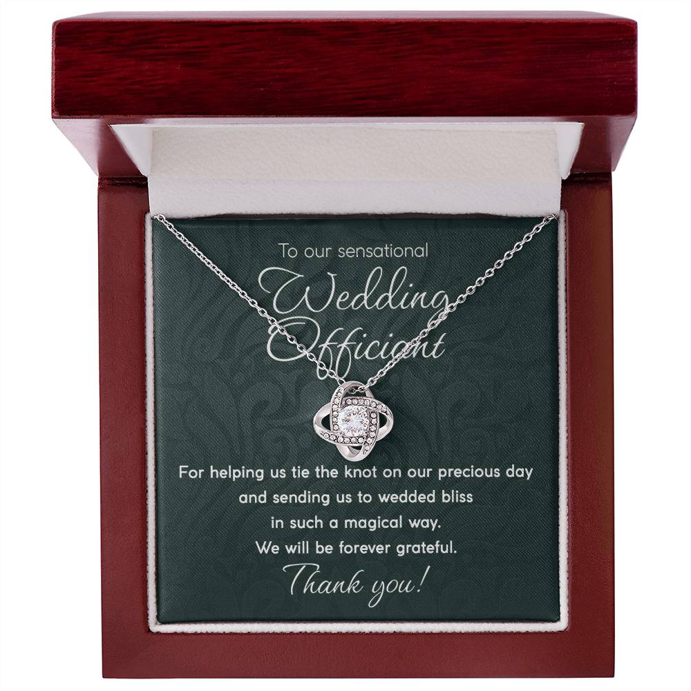 Forever Grateful - Love Knot Necklace For Wedding Officiant