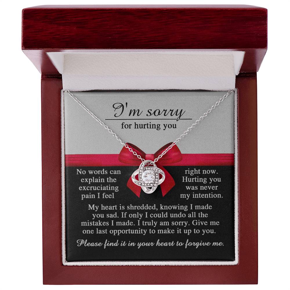 Knowing I Made You Sad - Love Knot Apology Necklace