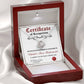 Certificate Of Recognition - Love Knot Necklace For World's Best Bridesmaid