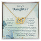 Beautiful Butterfly - Interlocking Hearts Necklace For Daughter