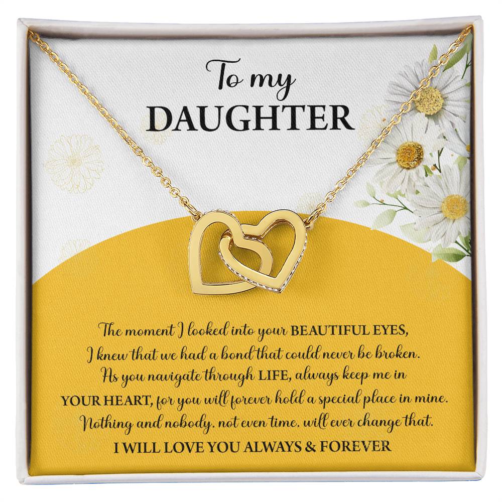 A Special Place In My Heart - Interlocking Hearts Necklace For Daughter