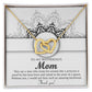 In The Arms Of A Queen - Interlocking Hearts Necklace For Boyfriend's Mom