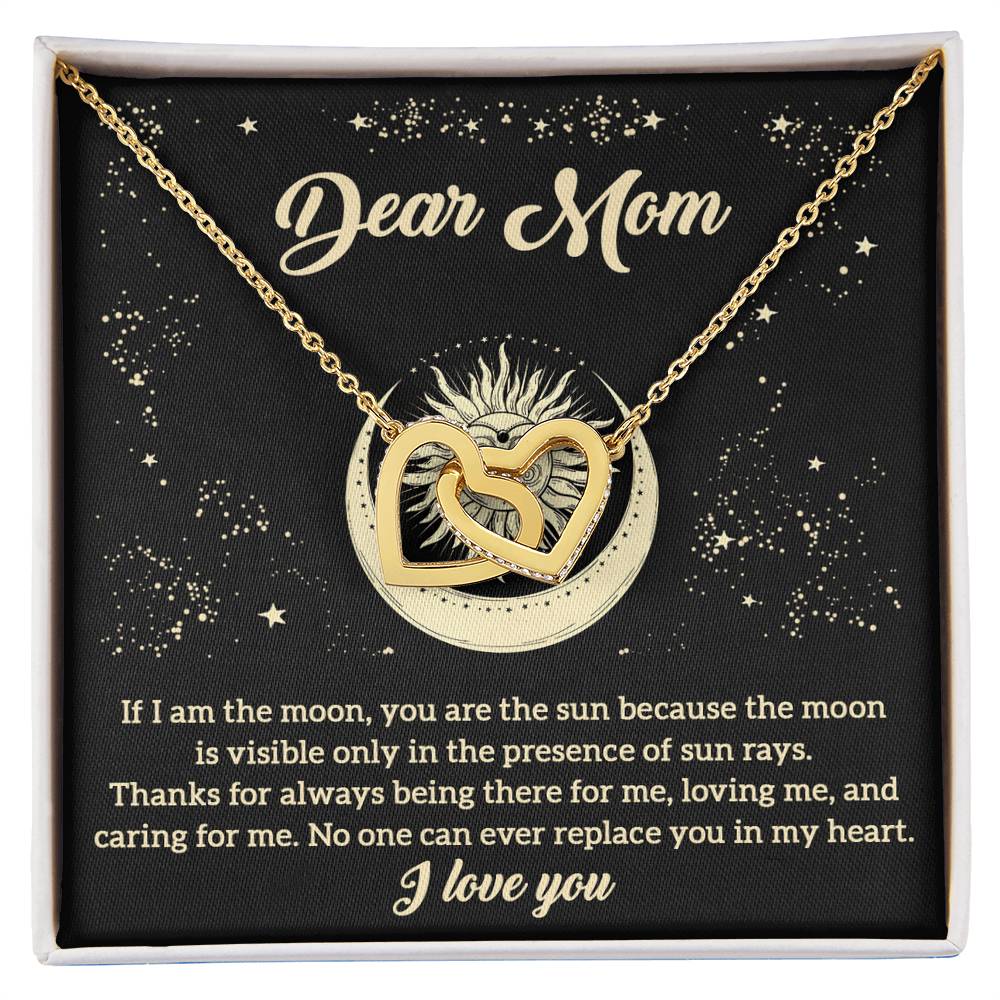 For Always Being There - Interlocking Hearts Necklace For Mom