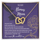 Endless support - Interlocking Hearts Necklace For Bonus Mom