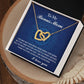Exactly When I Needed You - Interlocking Hearts Necklace For Bonus Mom