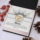 In The Arms Of A Queen - Interlocking Hearts Necklace For Boyfriend's Mom
