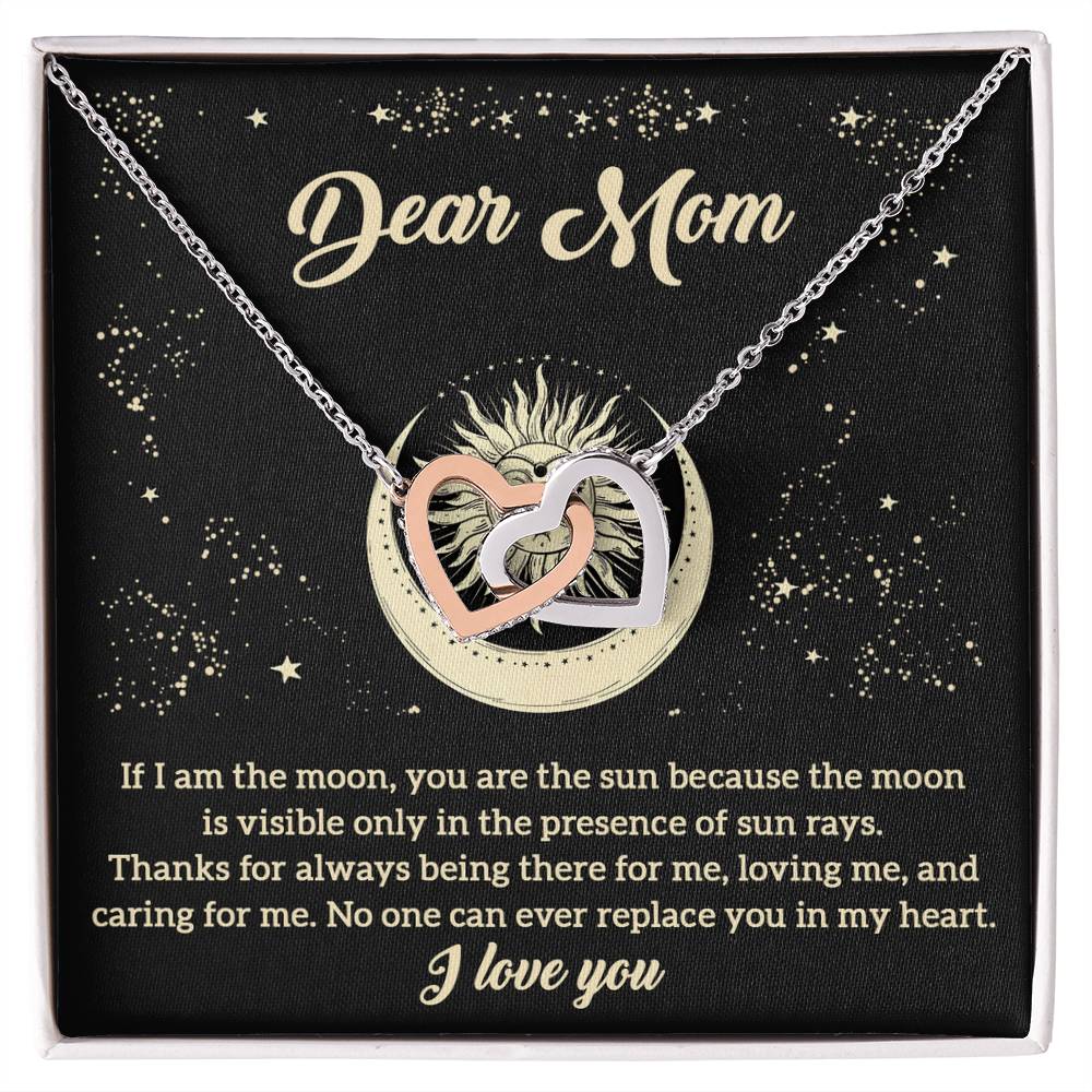 For Always Being There - Interlocking Hearts Necklace For Mom