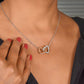 In The Arms Of A Queen - Interlocking Hearts Necklace For Boyfriend's Mom