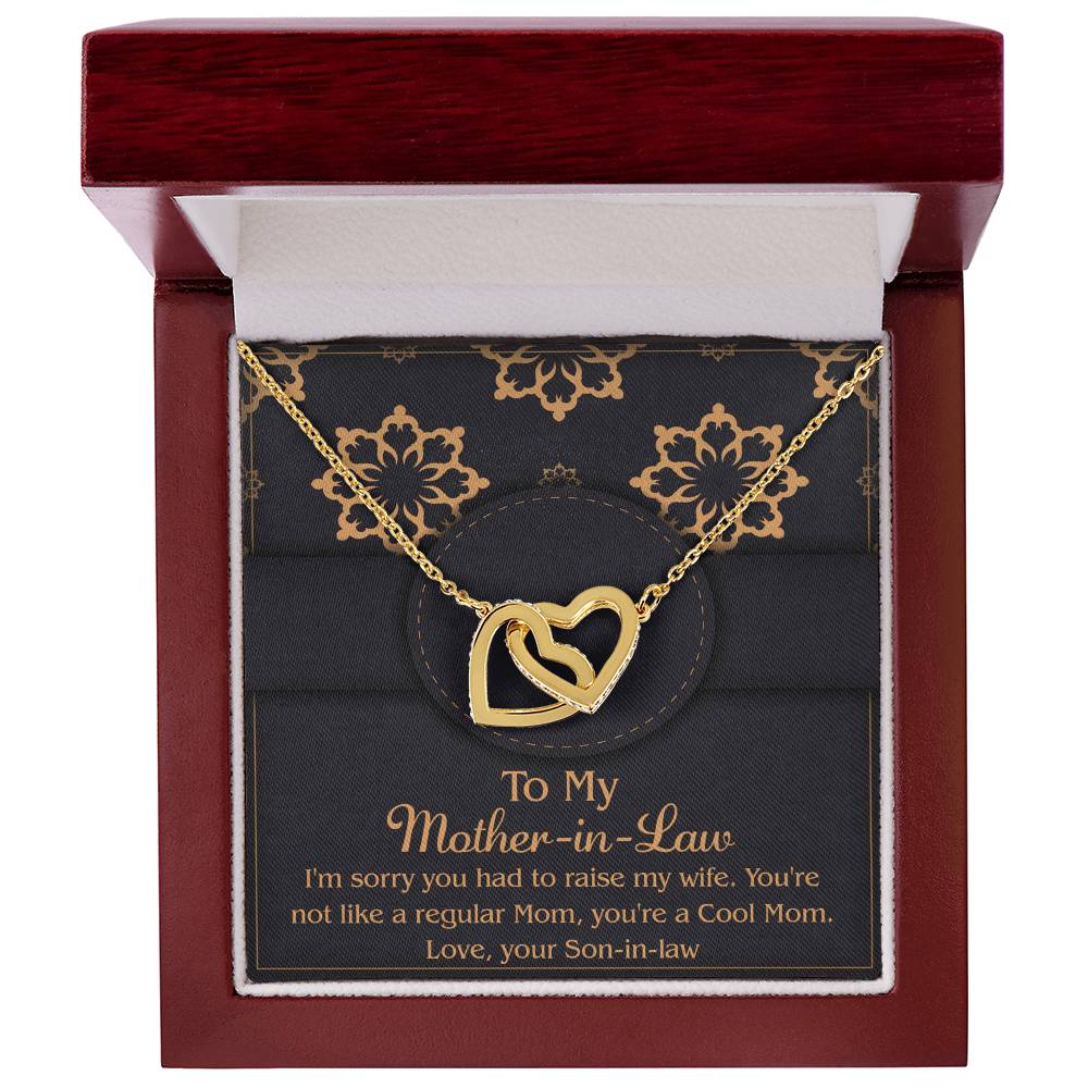 Not A Regular Mom- Interlocking Hearts Necklace For Mother-In-Law