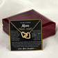 You Mean The World To Me - Interlocking Hearts Necklace For Mom
