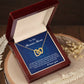 Exactly When I Needed You - Interlocking Hearts Necklace For Bonus Mom