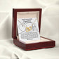 No Matter How Close Or Far Apart - Interlocking Hearts Necklace For Daughter At Graduation