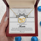 In The Arms Of A Queen - Interlocking Hearts Necklace For Boyfriend's Mom