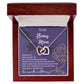 Endless support - Interlocking Hearts Necklace For Bonus Mom