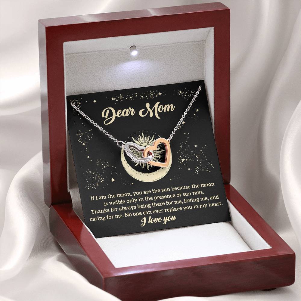 For Always Being There - Interlocking Hearts Necklace For Mom