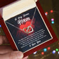 For Loving Me As Your Own - Interlocking Hearts Necklace For Bonus Mom