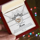 In The Arms Of A Queen - Interlocking Hearts Necklace For Boyfriend's Mom