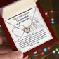 No Matter How Close Or Far Apart - Interlocking Hearts Necklace For Daughter At Graduation
