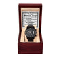Thank You For Stepping In - Black Chronograph Watch For Bonus Dad