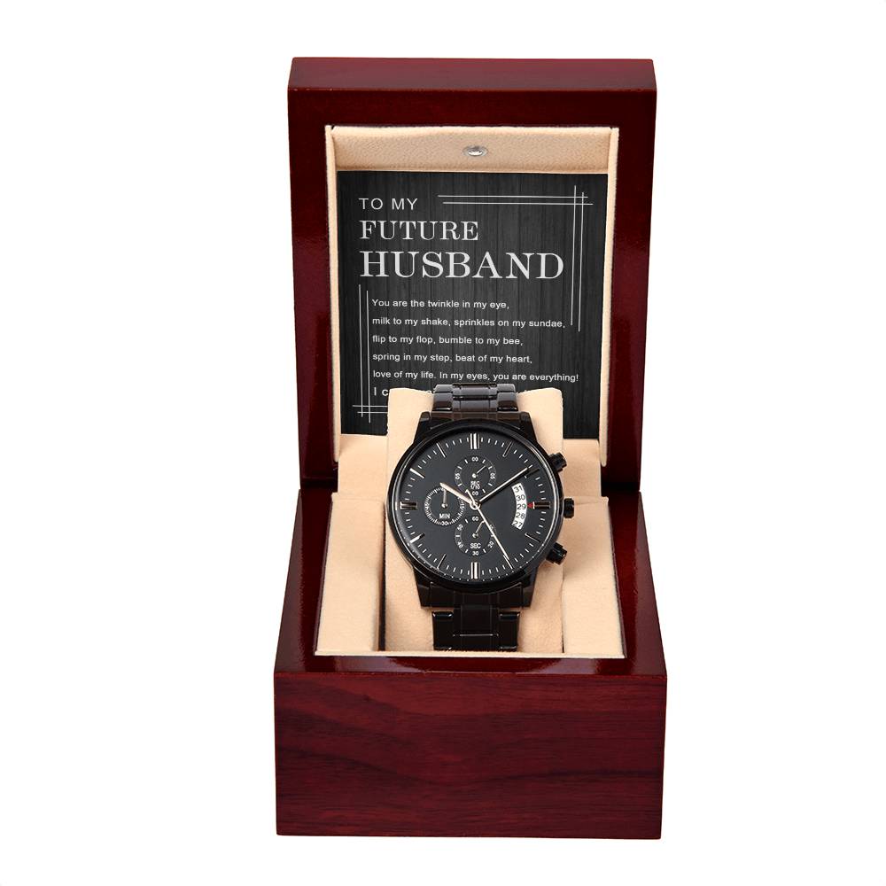 Can't Wait To Marry You! - Black Chronograph Watch For Future Husband