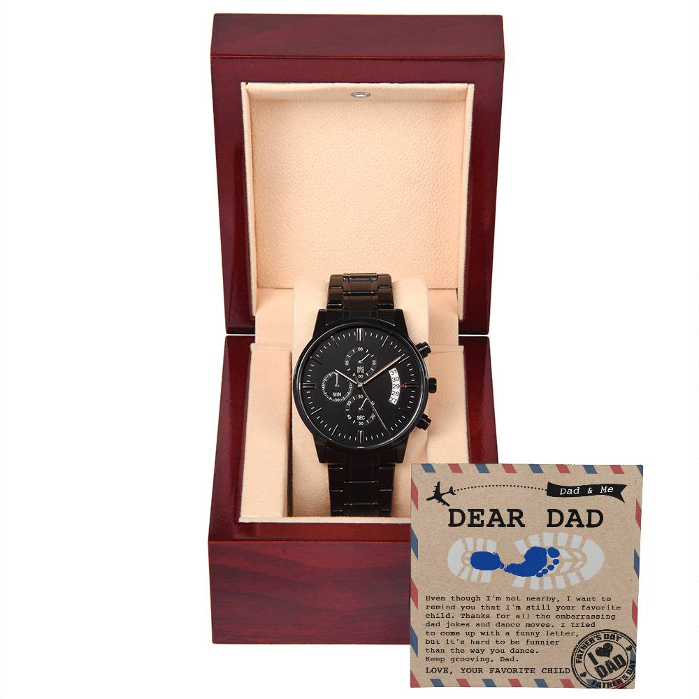 It's Hard To Be Funnier - Black Chronograph Watch For Dad