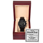 Thank You For Stepping In - Black Chronograph Watch For Bonus Dad