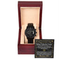 For Always Putting Us First - Black Chronograph Watch For Dad