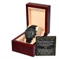For Always Putting Us First - Black Chronograph Watch For Dad
