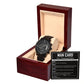Man Card - Black Chronograph Watch For Groomsman
